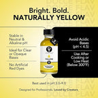 Dolce Flav Natural Yellow Food Coloring – 2 oz Bright Plant-Based Color from Curcumin | Water-Soluble Liquid Color for Baking, Drinks & Frostings | Graduated Dropper Included | | Kosher | No Artificial Dyes | Made in USA