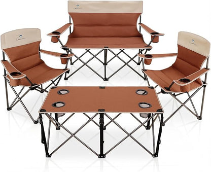 Camping Chair Set of 3, Outdoor Folding Camping Chairs by CAMPHILL