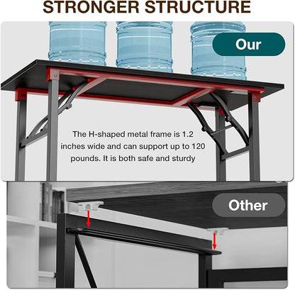 TEMI Small Computer Desk Folding Table - Image 7
