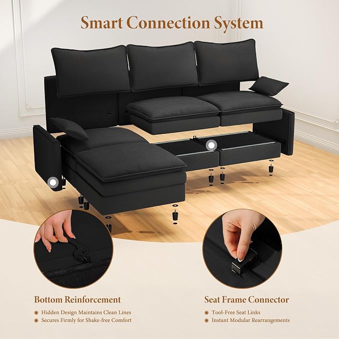 Vesgantti Large Modular Sectional Sofa, Big Comfy Cloud Couch - Image 5