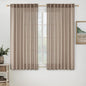 MIULEE Taupe Linen Curtains 52x54 Inch Length 2 Panels by MIULEE