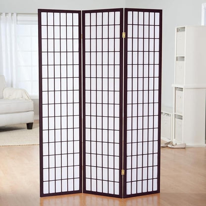 GTU Furniture Japanese Style 3 Panels Wood Shoji Room Divider Screen Oriental by GTUFurniture