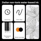 ARTISTRO Black Paint Pens for Rock Painting, Stone, Ceramic, Glass, Wood, Tire, Fabric, Metal, Canvas. Set of 5 Water Based Black Markers for Acrylic Painting Extra Fine Point Tip