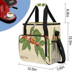Coffee Tree Coffee Maker Carring Bag Coffee Leaf Bean Travel Carrying Storage Tote Bag Compatible with Keurig K-Mini or K-Mini Plus Portable Single Serve Coffee Brewer Case with Pockets for K-cup Pods