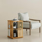 YOWOS Rotating Bookshelf Tower, 360° Display Spinning Bookcase, Bamboo by YOWOS