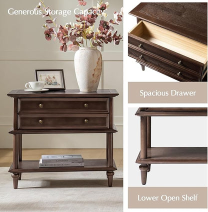 HULALA HOME Farmhouse Nightstand - Image 4