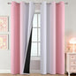 Pink and Greyish White Ombre Blackout Curtains by ESTELARTEXTILER