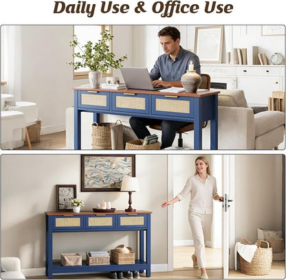 Luoxiao 47" Blue Entryway Table - Image 8