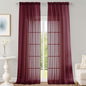 Sheer Curtains 2 Panels Set for Bedroom Living Room, Soft Solid Rod Pocket by OWENIE