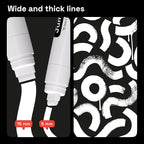 ARTISTRO 5 White Jumbo Markers Acrylic Markers with 15mm Jumbo Felt Tip for Murals Tagging Posters Art Journals & Calligraphy