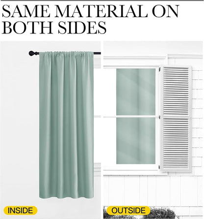 NICETOWN Curtains for Living Room 2 Panels, Rod Pocket Thermal Drapes for - Image 6