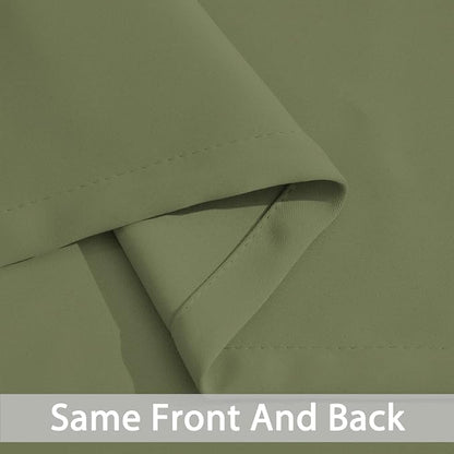 Yakamok Room Darkening Curtains 62x63 inch Length Sage Green-Living Room | 2 - Image 6