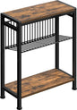 Small Side Table for Small Space, 3-Tier Narrow End Table by HOME