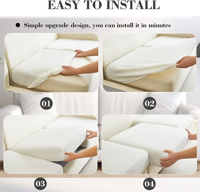 Couch Covers for 2 Cushion Sofa Pet Friendly Couch Cushion Covers Universal - Image 7