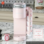STORAGENIE Coffee Pod Holder for Keurig K-cup, Side Mount K Cup Storage, Perfect for Small Counters(Pink)
