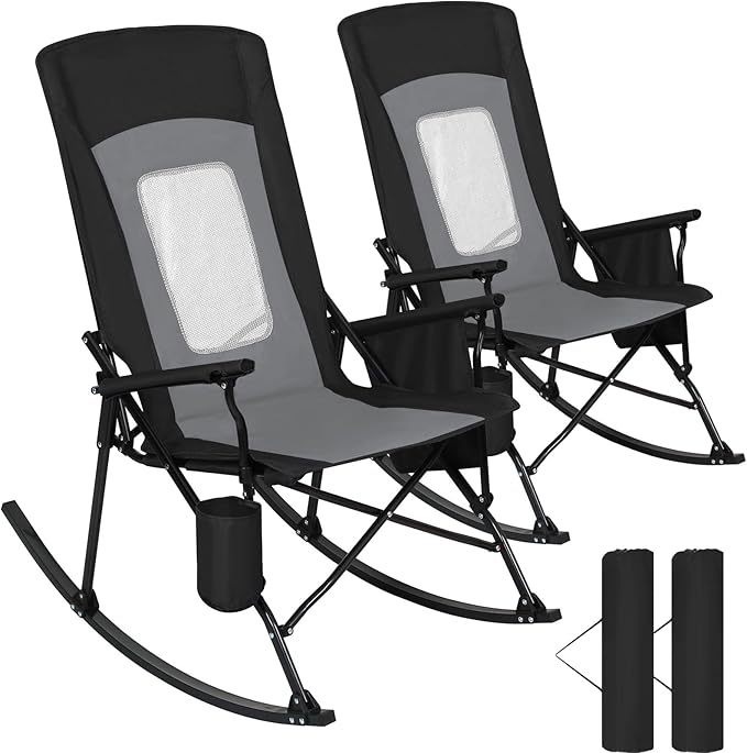 Romswi 2 Pack Rocking Camping Chair by Romswi
