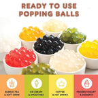 Fanale Popping Boba Pearls for Bubble Tea - 7 lb | Raspberry | Bursting Boba Pearls Bubble | Fruit Juice Flavor for Shakes, Dessert, Smoothie | FPB014