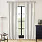 Linen Blackout Curtains 108 Inch Long 2 Panels Pinch Pleated Beige White | by Twodrapes