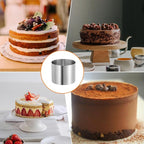 HARFINGTON Round Cake Ring 2.36 x 2 Inch Seamless Stainless Steel Pastry Mousse Dessert Ring Mirror Coating for Baking Cooking Making Tool