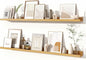 Fun Memories Picture Ledge Shelves Set of 2, 48 Inch Rustic Wall Mounted by FunMemories
