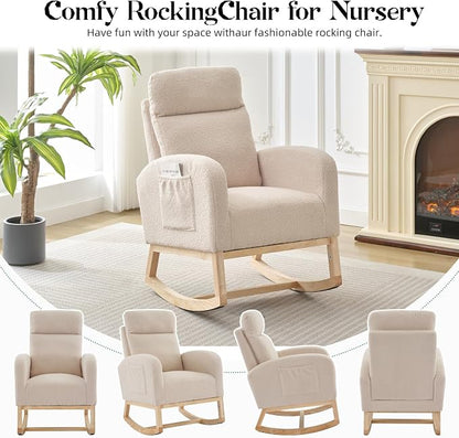 GAOMON Rocking Chair Glider for Nursery, Comfy Rocker Nursery - Image 7