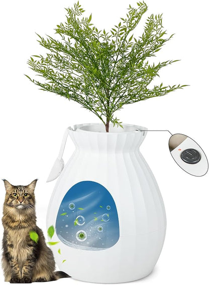 Tangkula Plant Litter Box, Hidden Cat Litter Box Enclosure Furniture by TANGKULA
