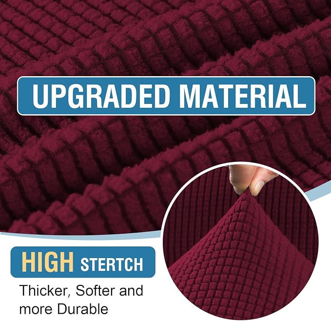 H.VERSAILTEX Sectional Couch Covers 8 Pieces Stretch Sofa Covers - Image 4