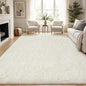 PLHXFR 9x12 Area Rugs Living Room: Fluffy Bedroom Rug Shag Carpet White | by PLHXFRSoftAreaRugs
