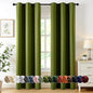 MIULEE Blackout Curtains for Bedroom 2 Panel 40"x84" Long Light Olive Green | by MIULEE