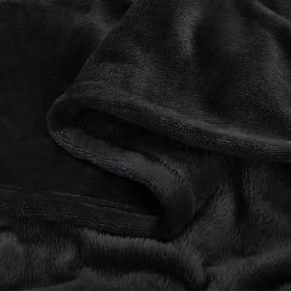 BEDELITE Fleece Blanket Soft Plush Twin Size Blanket Black 60"x80" | Ultra Soft - Image 9