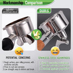 54mm Portafilter for Breville BES870/878/880 Series, Dual Spout Espresso Handle with Siam Rosewood Grip & 304 Stainless Steel Basket