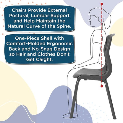 Children’s Factory MyPosture Plus 10" Chair, Tan - Image 7