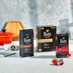 Peet's Coffee, Dark Roast Single Serve Coffee Pods - French Roast 88 Count (4 Boxes of 22 Pods)