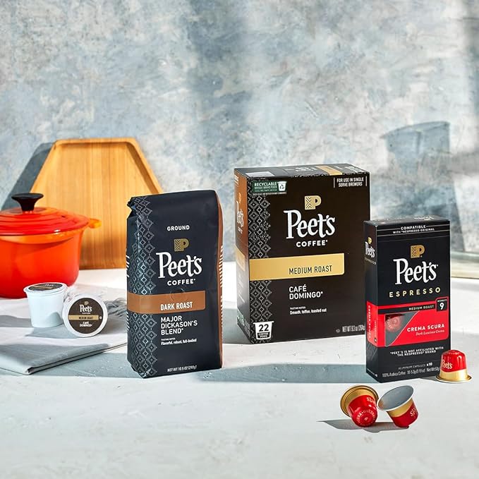 Peet's Coffee, Light Roast Single Serve Coffee Pods - Sun Catcher 60 Count (6 Boxes of 10 Pods)
