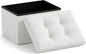 Ornavo Home Small Storage Ottoman Foldable Collapsible Rectangle Linen Ottoman by OrnavoHome