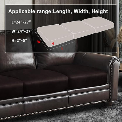 ANARACHON Leather Look Couch Cushion Covers Sofa Seat Slipcovers Sets Couches - Image 3