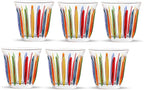 MHW-3BOMBER Shot Glasses Set of 6 Small Glass Cups 3OZ Colored Painted Latte Glasses for Espresso, Whiskey, Vodka, Spirits & Liquors G6191-OS