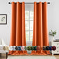 MIULEE Fall Blackout Curtains for Bedroom 2 Panels 40 x 90 Inch Long Orange | by MIULEE