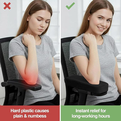 Smiry Ergonomic Office Chair Armrest Pads, Memory Foam Arm Rest Covers - Image 5