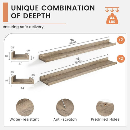 FLYJOE Floating Picture Ledge Shelves - Image 3