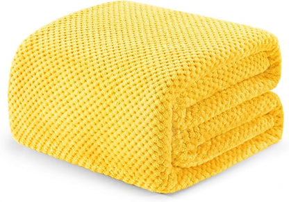 Exclusivo Mezcla Soft Waffle Fleece Bed Blanket Queen Size, Cozy Flannel by ExclusivoMezcla