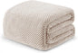 Exclusivo Mezcla Soft Waffle Fleece Bed Blanket Queen Size, Tan | Lightweight by ExclusivoMezcla