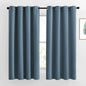NICETOWN Smoky Blue Blackout Curtains 63 inches Long, Grommet Room Darkening by NICETOWN