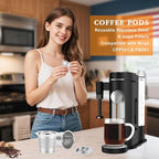 Reusable K Cups Compatible with Ninja Pods and Grounds Coffee Maker, Stainless Steel K Cup for Ninja Dual Brew CFP101 & Ninja Single-Serve PB051/PB041, Reusable Coffee Filter Pods Accessories (4 Pack)