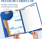 24 Pcs Classification Folders Letter Size, Back to School Supply for Teacher, Student, 2 Dividers Pressboard File Folder Bulk with Fasteners, 3.5 Inch Expanding File Organizer(Dark Blue)