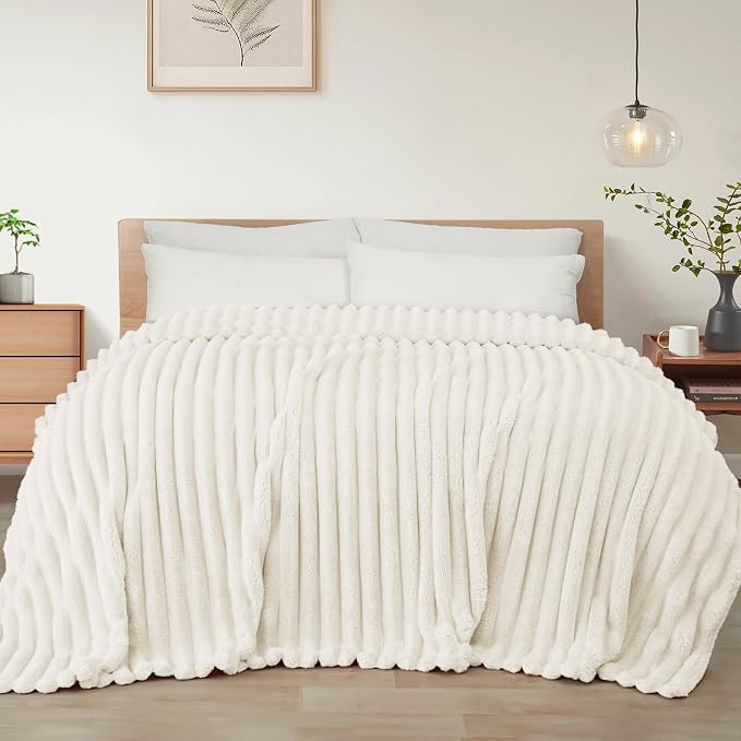 Exclusivo Mezcla Striped King Size Fleece Blanket by ExclusivoMezcla