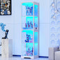 BROTTAR Glass Display Cabinet, 4-Tier Curio Cabinets by BROTTAR
