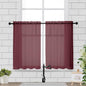 Chyhomenyc Sheer Curtains 36 Inch Length, Short Voile Sheer Window Curtians by Chyhomenyc