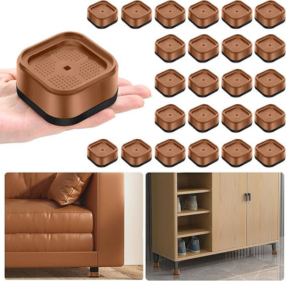 shouwuhho 24 Pack Furniture Risers Adjustable Bed Risers Heavy Duty Lifts - Image 8