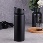 Tea Infuser Bottle With Removable Loose Leaf Tea Strainer Cup 18/8 Stainless Steel Insulated Travel Tea Tumbler Black